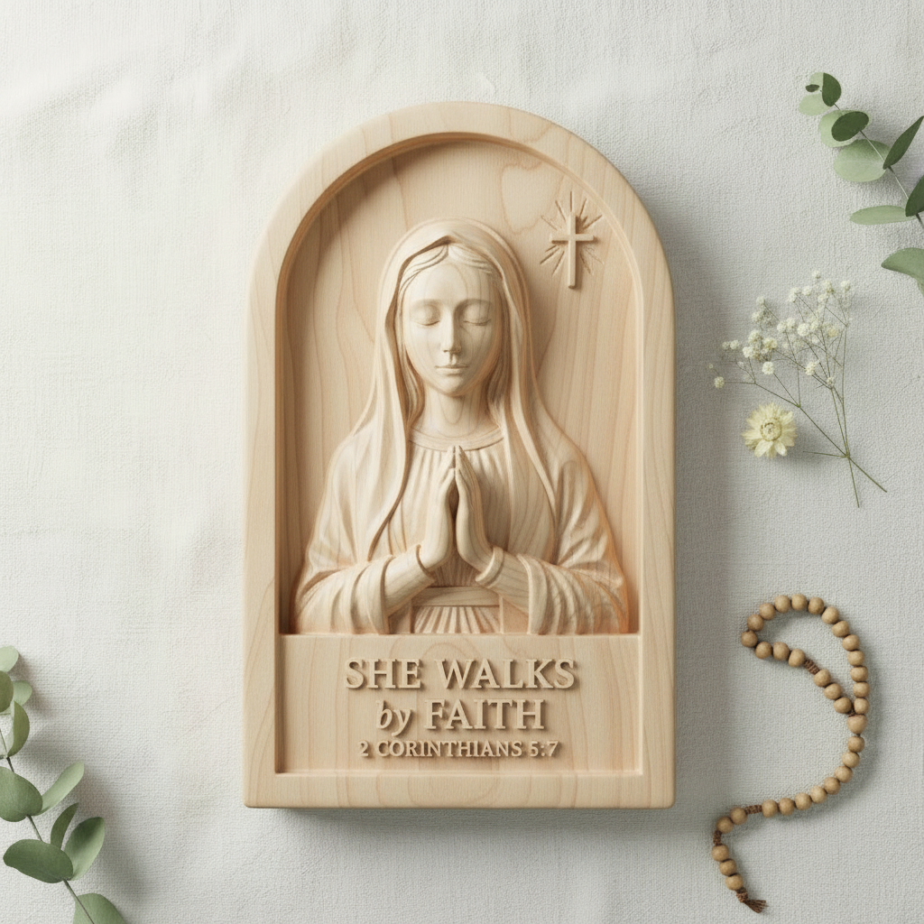 By Faith, Not by Sight in pale beechwood