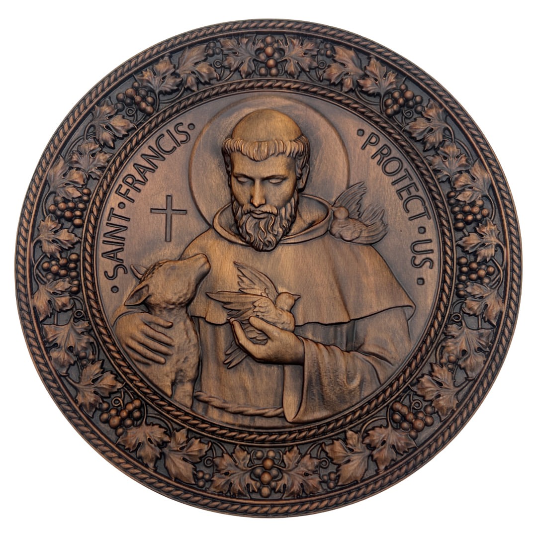 The St. Francis medallion, front view